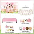 thumbnail image 5 of Pink Farm Birthday Party Decorations for Girls Farm Barnyard Happy Birthday Banner Cake Toppers Party Backdrop Tablecloth Cow Pig Donkey Balloons for 1st 2nd Farm Theme Birthday Party Supplies, 5 of 5