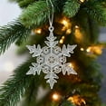 thumbnail image 6 of 3pcs Snowflake Acrylic Ornaments Christmas Tree Hanging Decorations Transparent Snowflake Pendants for Home Decor and Lifelike Design for Holiday Celebrations and Winter Holiday Weddings, 6 of 6
