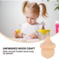 thumbnail image 4 of OATIPHO Wood Painting Crafts 10Pcs Khaki Acorn Shape for Children Imagination Enhancement, 4 of 5