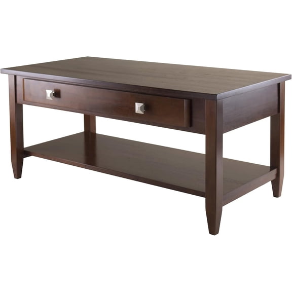 Eclectic Escape Coffee Table Console with Drawer and Shelf