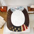 thumbnail image 4 of Manfei Bass Fish 4-Piece Full Size Sheets,American Flag Bed Sheets,Vintage Retro Lightweight Sheet Sets,Abstract Bedroom Decorative, 4 of 6