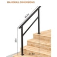 thumbnail image 3 of Outdoor Handrail Kit 2-Pack - Black 4-Step Heavy Duty for Stairs, 3 of 7