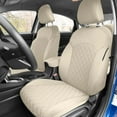 thumbnail image 1 of For 2019-2024 Kia Forte FH Group Neoprene Custom Fit Waterproof Car Seat Covers - Front Set Solid Beige, 1 of 7