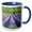 Blue/White, variant on 3drose, Woodland Crocus in the Background Winter Aconite, Germany., 15oz Mug