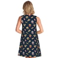 thumbnail image 2 of Bixox Robe Sans Manches Imprimée Fast Food pour Femmes avec Poches, Robe Décontractée Longueur Genou pour l'Été-TTG, 2 of 7