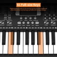 thumbnail image 2 of Teclado y piano Wfhdtx de 61 teclas con altavoz, micrófono y soporte, 2 of 7