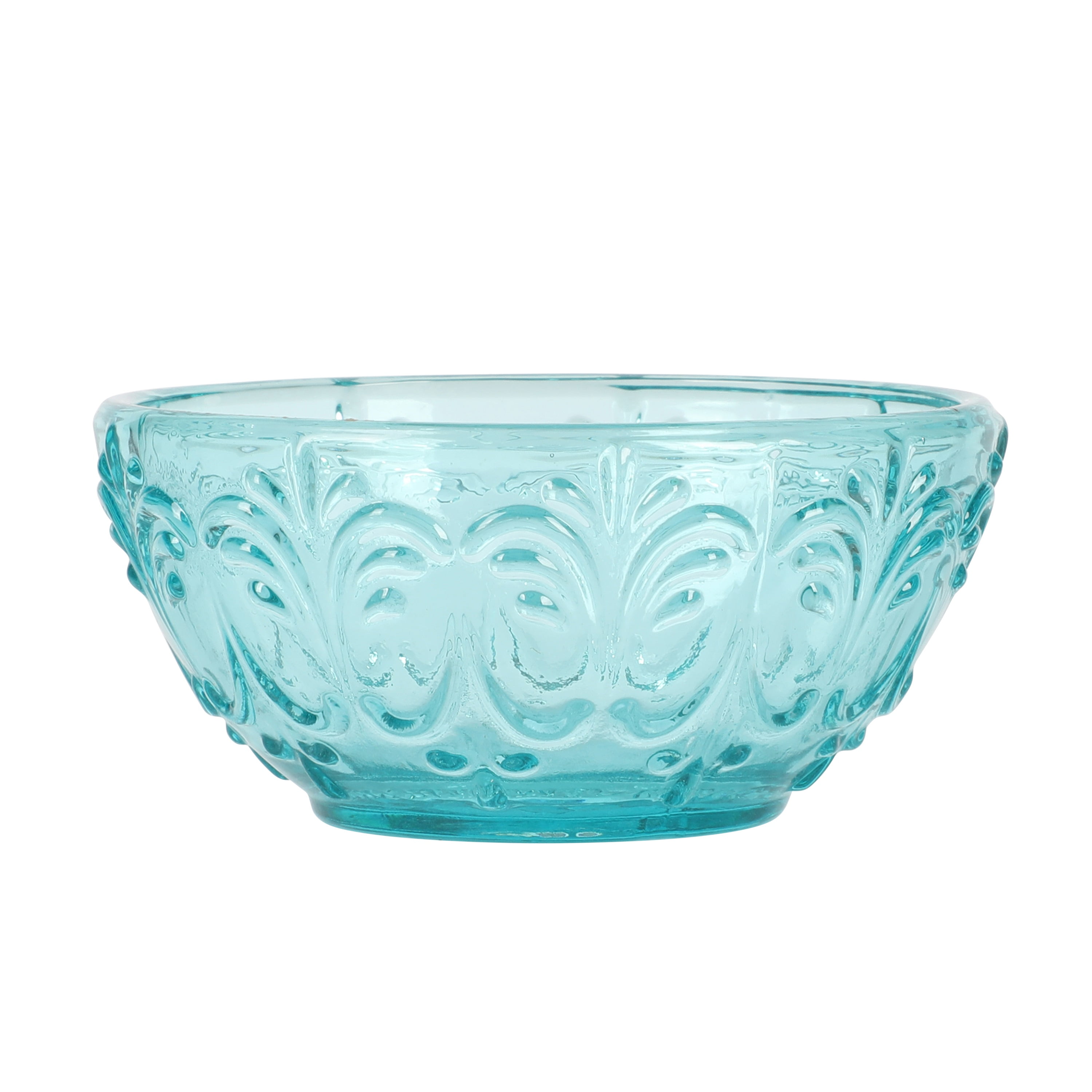 (4 pack) The Pioneer Woman Glass Dip Bowl, Teal