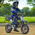thumbnail image 5 of Arshin 50cc 4-Stroke Gas Dirt Bike - 20 MPH Max Speed,Disc Brakes,Perfect Youth & Adult Beginner Pit Bike(Blue), 5 of 8