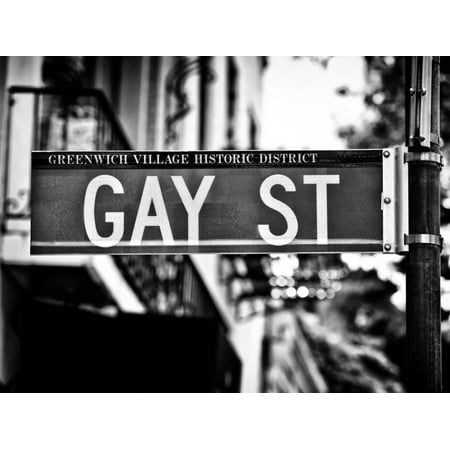 Urban Sign, Gay Street, Greenwich Village District, Manhattan, New York, USA Print Wall Art By Philippe
