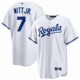 thumbnail image 1 of Camiseta de béisbol clásica local de Bobby Witt Jr. de los Kansas City Royals, blanca, con número de estrella bordado-XL, 1 of 2
