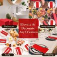 thumbnail image 6 of Tutuviw Disposable Luncheon Napkins Red Paper, 50 Pack 17" x 11.8" Linen Feel Dinner Napkins for Weddings, Reception, Party or Event(Red, 50 Pcs), 6 of 8