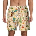 thumbnail image 3 of Uemuo Groovy American Western Footwear Pattern Mens Swim Trunks Quick Dry Board Shorts with Mesh Lining, Stretch Beach Shorts Quick Dry No-Chafing Board Shorts-3X-Large, 3 of 9