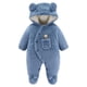 thumbnail image 1 of Bebé Oso De Dibujos Animados Canastilla Onesies Niñas Niños Ropa De Abrigo De Invierno Orejas De Animales Mamelucos En General Mono Con Capucha Odeerbi LM103-3225, 1 of 4