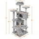 thumbnail image 4 of Árbol para gatos Yaheetech de 137 cm con rascadores y condominios, 4 of 9