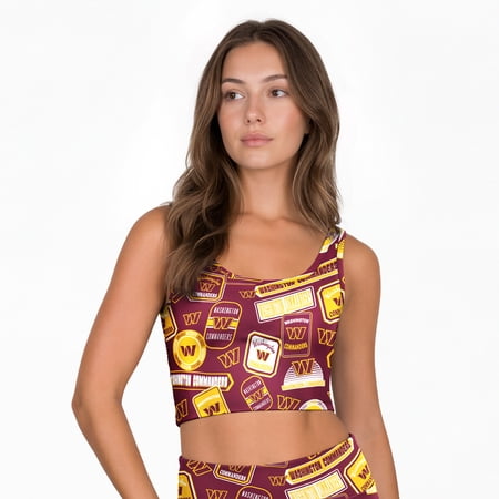 Women s Concepts Sport Burgundy Washington Commanders Grady Allover Print Bralette