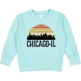 thumbnail image 2 of Inktastic Chicago Illinois Skyline Vintage Toddler Sweatshirt, 2 of 4