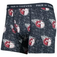 thumbnail image 2 of Men's Pair of Thieves Black/Navy Cleveland Guardians Super Fit 2-Pack Boxer Briefs Set, 2 of 5