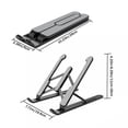 thumbnail image 2 of outdoorline Support pour Ordinateur Portable Portable Pliable à Hauteur Réglable, Support pour Ordinateur Bloc-Notes à Design Ajouré, Noir, 2 of 9