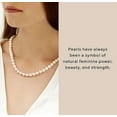 thumbnail image 4 of Femme Jam II ROUND PEARL II Classic Cultured Freshwater White Strand Pearl Necklace for Women Jewelry, 4 of 12