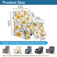 thumbnail image 3 of Jiueut Daisy Flower Pattern Recliner Chair Covers, 4 Pieces Breathable Recliner Chair Covers with Elastic Band Anti Dust Recliner Slipcover for All Seasons, 3 of 7