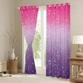 thumbnail image 4 of Homewish Glitter Stars Print Black Out Curtains, Pink Purple Sequin Print Curtains Pack of 2 (42x63 Each), Dreamy Galaxy Rainbow Bedroom Curtains, Blackout Curtains Room Decor, 4 of 7