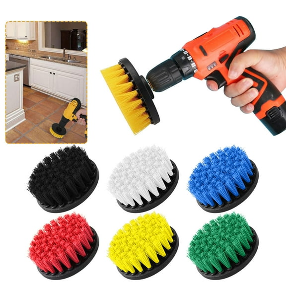 Nsxcdh Drill Brush Cleaning Carpet Tile Sink Quick Change Shaft Nylon Bristle 4in Bathtub Grout Bathroom Floor Toilet Home Mechanical Cleaning Set Christmas Gifts for Grandkids and Women