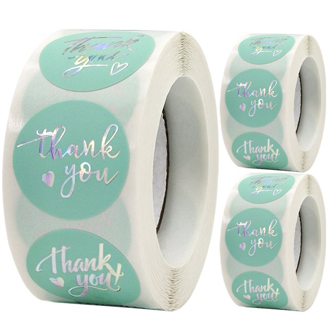GOOHOCHY 3 rollos de pegatinas de agradecimiento para sellar envases de repostería.
