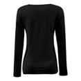 thumbnail image 5 of Womens Long Sleeve Square Neck Shirts Basic Slim Fit Tee Tops, 5 of 5