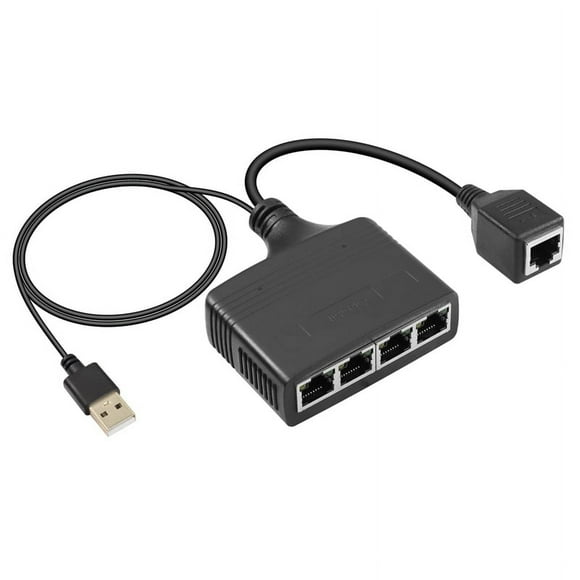 1 to 4 Gigabit Ethernet Splitter RJ45 Splitter Network Cable Splitter 1000Mbps High Speed LAN Network Splitter Female