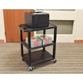 thumbnail image 2 of Luxor WT34S Tuffy Utility Cart with Three Flat Shelves, Black, 2 of 2
