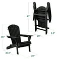 thumbnail image 7 of Best Choice Products Folding Adirondack Chair Outdoor, Wooden Accent Lounge Furniture w/ 350lb Capacity - Onyx Black, 7 of 7
