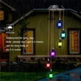 thumbnail image 2 of Syenll Solar Wind Chime, Outdoor Solar Lanterns Lights Wind Chimes Hanging Light for Home Party Yard Garden Decor, 2 of 8