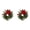 Red and light green, variant on 2-Pack 10.6-Inch Christmas Wreaths with Red Berries and Pine Cones, Mini Norfolk Pine Door Wreath Set for Front Door, Porch, Window, Mantel and Holiday Home Decor