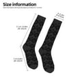 thumbnail image 2 of Naloa Black Poker Thigh High Socks Extra Long Stretchy Sock Women Over Knee High Opaque Stocking Daily Wear, 2 of 6