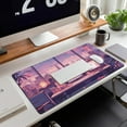 thumbnail image 6 of Extended Large Gaming Mouse Pad, Cute Pink Cyberpunk Lofi Large Desk Mat for Desktop, Non-Slip Rubber Base Stitched Edges Long Computer Keyboard Desk Pad Mouse Mat for Gaming Home Office 35.4"X15.7", 6 of 7