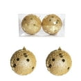 thumbnail image 1 of Ornamento de Navidad Bola de Oro Brillante, Set de 2 Piezas de 9cm, Adecuado para Colgar, Estilo de Fiesta de Navidad, Perfecto para Salón o Comedor, Material de Metal resistente, 2 Piezas, 1 of 6