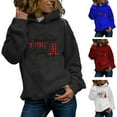thumbnail image 6 of Women Christmas Fleece Sweaters Long Sleeve Fuzzy Sweatshirts Holiday Graphics Shirts Casual Cute Pullover Top with Hood, 6 of 18