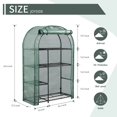 thumbnail image 2 of MeetLeisure 39.4'W x 17.3'D x 62.6'H Greenhouse- 4-Tier Indoor Outdoor Greenhouse for Outdoor Sturdy Portable Shelves, Green, 2 of 6
