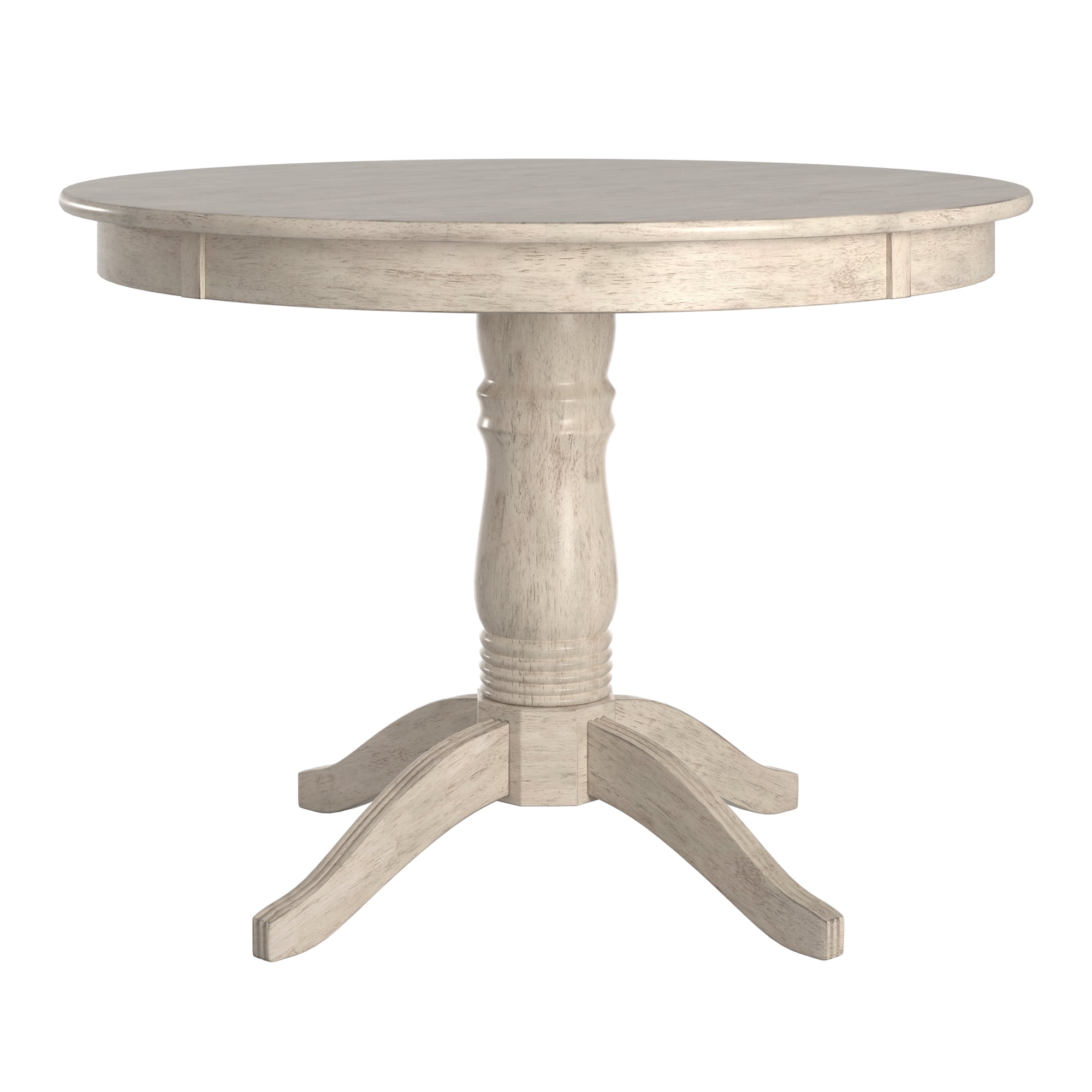 Lexington 42" Round Wood Pedestal Base Dining Table, White