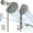 Brushed Nickel, variant on Shower Head with Handheld Spray Combo,6" High Pressure Rain ShowerHead,5" Dual Double Handheld Shower Head with 10-Mode 67" Hose Brushed Nickel