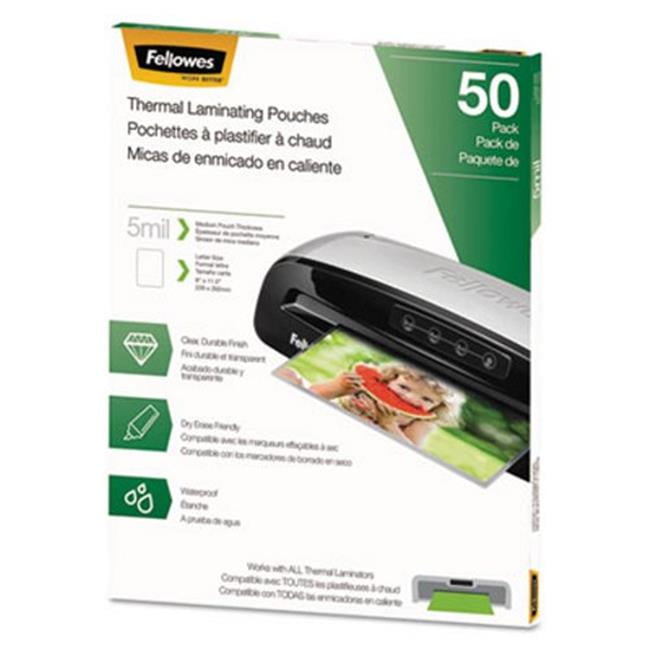 Fellowes 5744501 5 mil Thermal Laminating Pouches Clear, Pack of 50