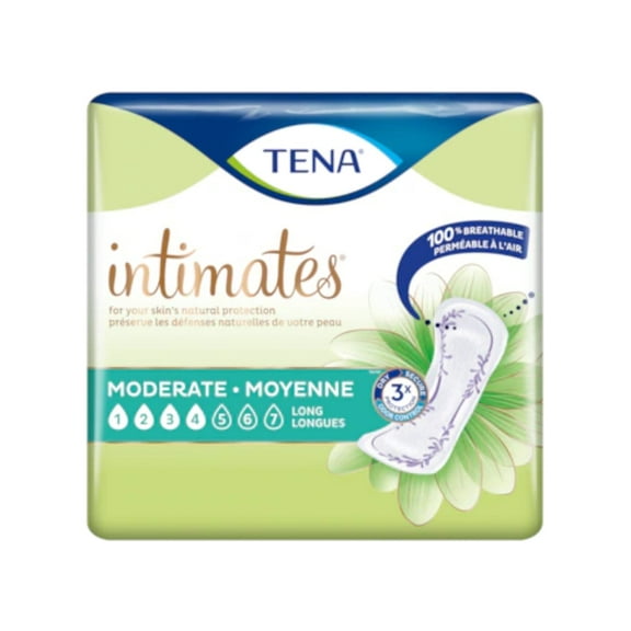 Tena Incontinence Pads for Women, Moderate, Long, 60 Count