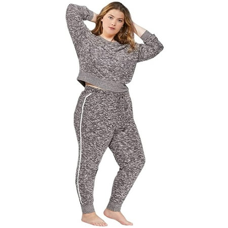 

Colsie Plus Lounge 2 Pc Set Outfit Charcoal Heather 2X