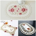 thumbnail image 4 of Dining Table Place Mat Vintage Embroidered Lace Fabric Placemat 30*45cm Floral, 4 of 8