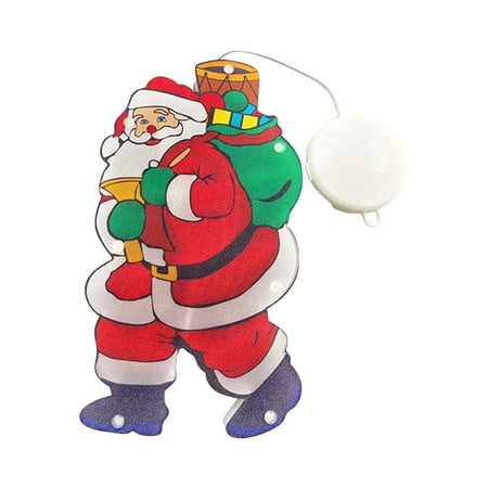 

Gaiseeis LED Christmas Sucker Lights Shop Window Decoration Old Man Elk Bells Snowman Night Lights E