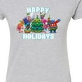 thumbnail image 3 of Trolls Movie - Christmas - Happy Holidays - Poppy, Biggie, & More - Juniors Fitted Graphic T-Shirt, 3 of 5