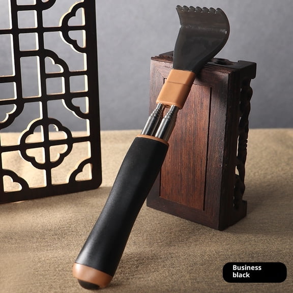 （black blue）Portable Telescopic Back Scratcher with Dual Rods and Magnetic Massage Ball, Extendable Back Scratcher for Men Women