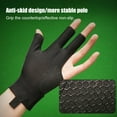 thumbnail image 3 of Tnobhg 1Pc Left-hand Billiard Pool Glove Quick Dry Breathable Sweat Absorption 3 Finger Design Billiard Pool Glove Sports Supplies, 3 of 8