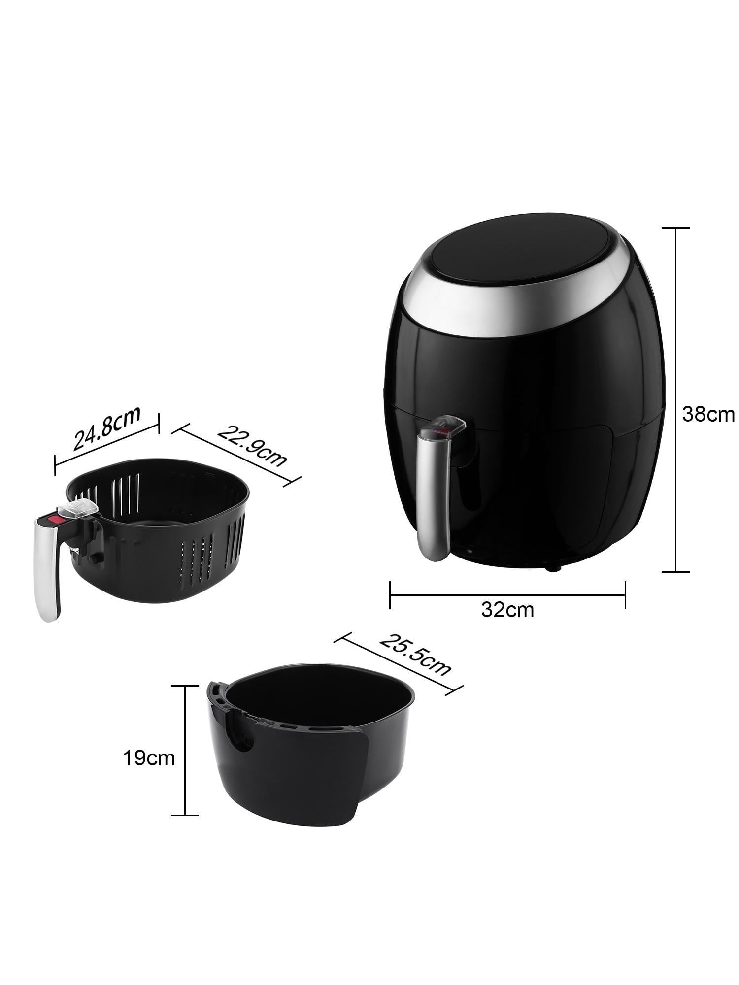 5 8 Quart Multifuction Air Fryer Oil Free Air Cooker Bpa Free With Led Screen Black Walmart Com Walmart Com