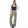 thumbnail image 2 of White Mark 550-302-L Paisley Printed Palazzo Pants, Yellow - Large, 2 of 5